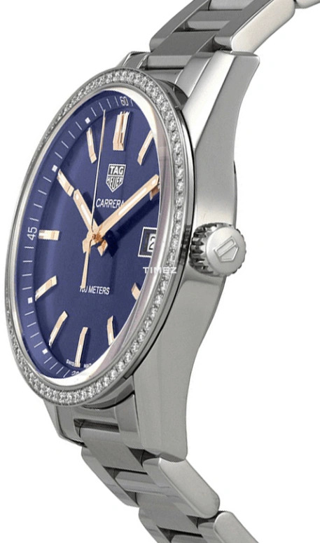 TAG Heuer,Carrera 39mm,39mm,Stainless Steel,Blue,Quartz,Day,Sapphire,WAR1114,WAR1114.BA0601