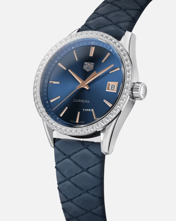 TAG Heuer,Carrera 36mm,36mm,Stainless Steel,Blue,Quartz,Day,Sapphire,WBK1317,WBK1317.FC8259