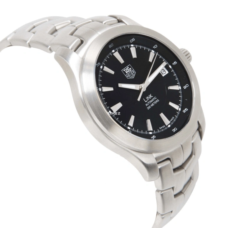 TAG Heuer,Link 39mm,39mm,Stainless Steel,Black,Automatic,Day,42hours,WJF2110,WJF2110.BA0570