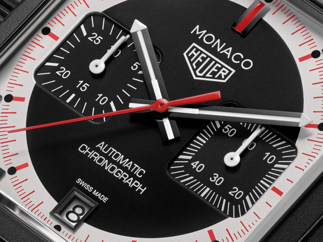 TAG Heuer,Monaco 39x39mm,39x39mm,Titanium,Black,Silver,Automatic,Chronograph,Day,CAW218F,CAW218F.FC6356