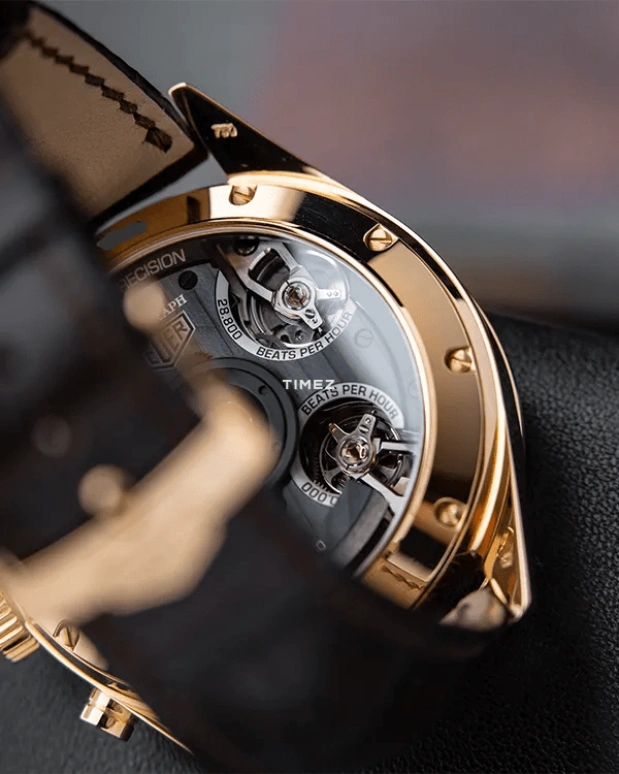 TAG Heuer,Carrera 43mm,43mm,Rose Gold,Brown,White,Automatic,Chronograph,Day,Power Reserve Indicator,CAR5040,CAR5040.FC8177