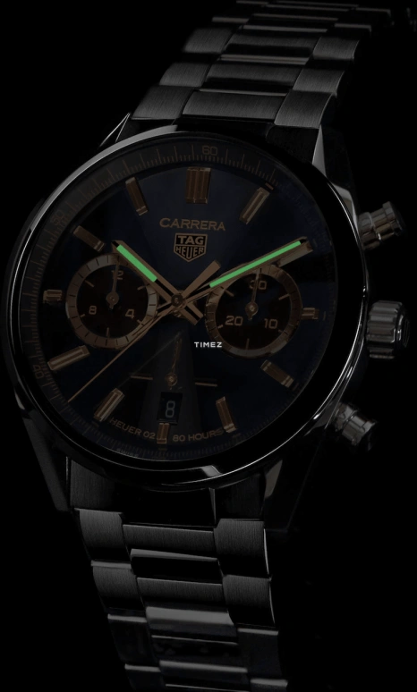 TAG Heuer,Carrera 42mm,42mm,Stainless Steel,Black,Automatic,Chronograph,Day,CBN2019,CBN2019.BA0642