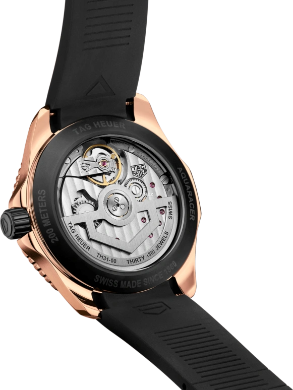TAG Heuer,Aquaracer 40mm,40mm,Rose Gold,Black,Automatic,Day,Sapphire,Crystal Glass,WBP5150,WBP5150.FT6199