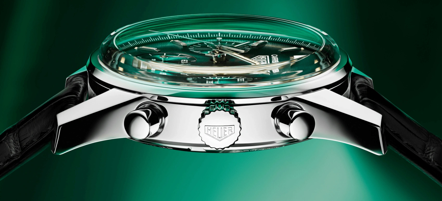 TAG Heuer,Carrera 39mm,39mm,Stainless Steel,Green,Automatic,Chronograph,80hours,Chris Evans,CBK221F,CBK221F.FC6479