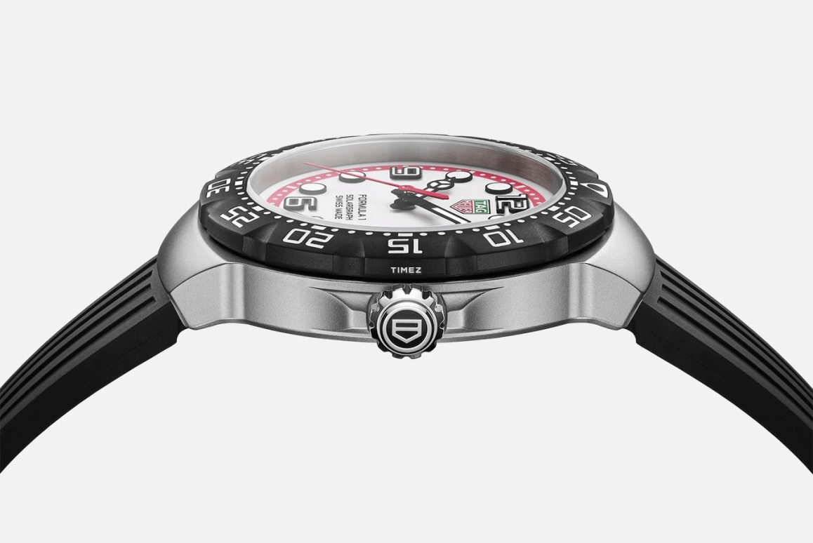 TAG Heuer,Formula 1 38mm,38mm,Stainless Steel,White,Quartz,Day,Solar Charging,WBY111A,WBY111A.FT8106