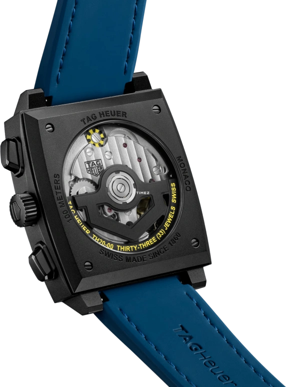 TAG Heuer,Monaco 39mm,39mm,Diamond-Like Carbon,Titanium,Black,Blue,Automatic,Chronograph,Day,Haoran Liu,turbo,CBL2188,CBL2188.FT6261