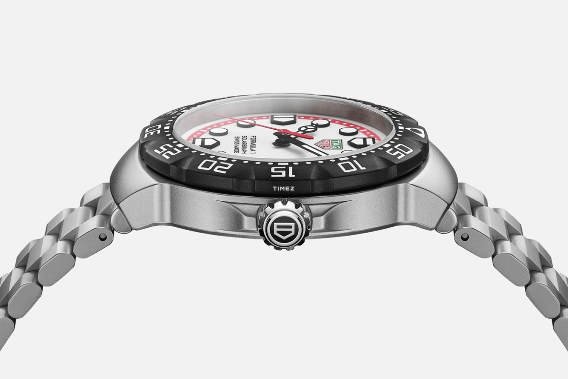 TAG Heuer,Formula 1 38mm,38mm,Stainless Steel,White,Quartz,Day,Solar Charging,WBY1111,WBY1111.BA0042