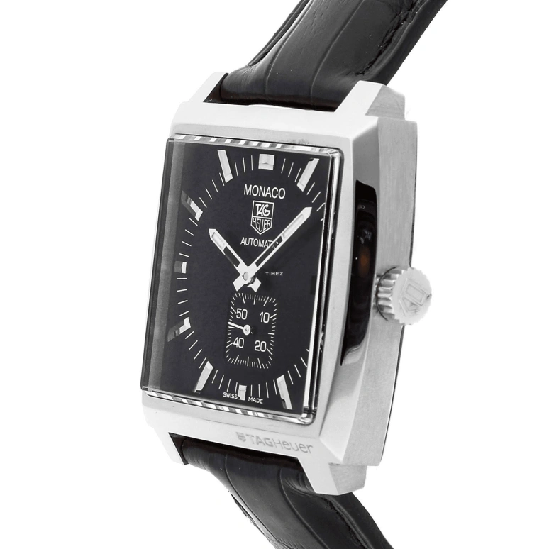 TAG Heuer,Monaco 37mm,37mm,Stainless Steel,Black,Automatic,Chronograph,42hours,WAW2110,WAW2110.FT6005