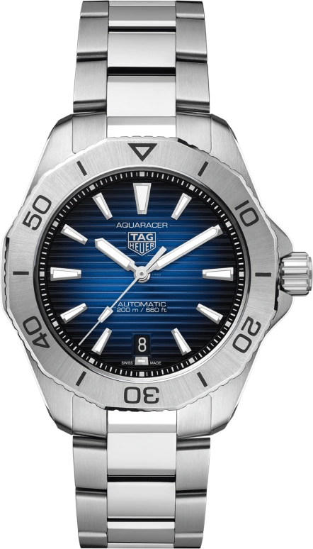 TAG Heuer,Aquaracer 40mm,40mm,Stainless Steel,Blue,Automatic,Chronograph,Date,WBP2111,WBP2111.BA0627