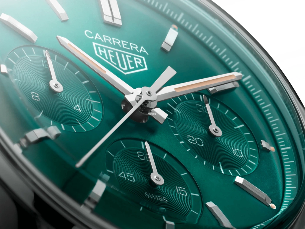 TAG Heuer,Carrera 39mm,39mm,Stainless Steel,Green,Automatic,Chronograph,80hours,Chris Evans,CBK221F,CBK221F.FC6479