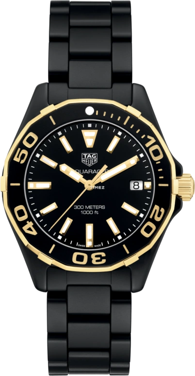 TAG Heuer,Aquaracer 35mm,35mm,Ceramic,Black,Quartz,Day,Sapphire,Crystal Glass,WAY1321,WAY1321.BH0743