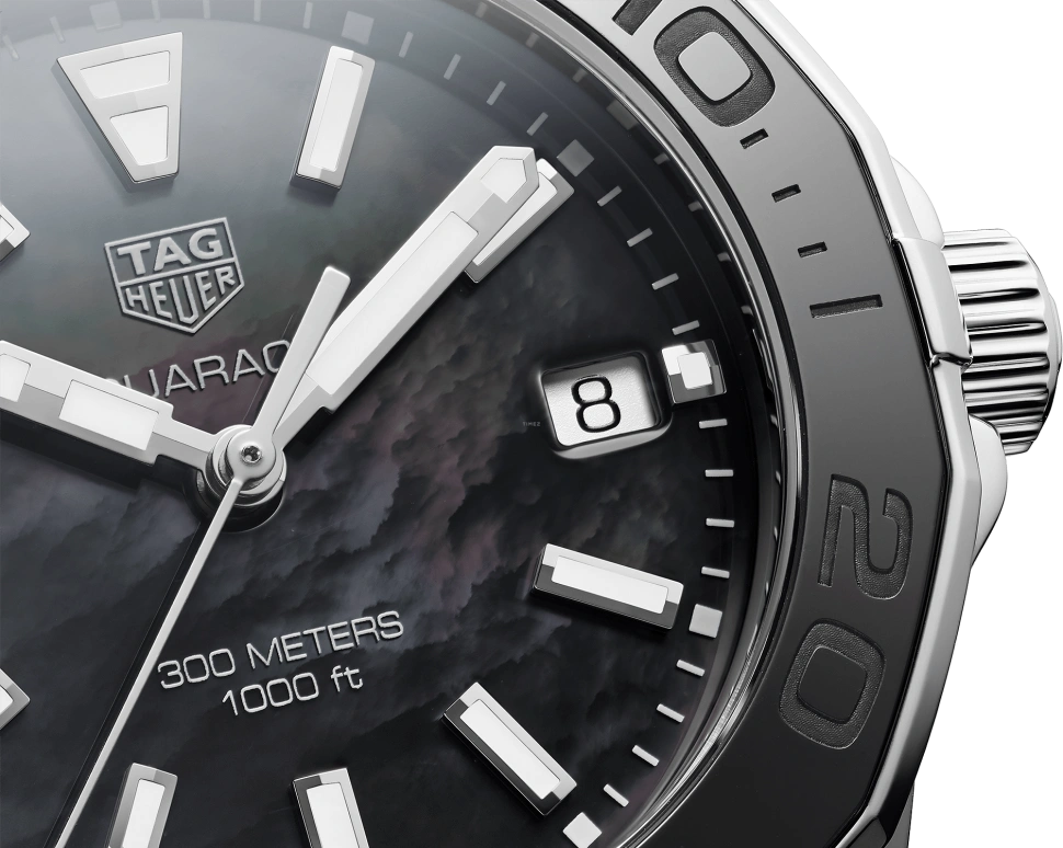 TAG Heuer,Aquaracer 35mm,35mm,Ceramic,Stainless Steel,Black,Quartz,Day,Sapphire,WAY131K,WAY131K.BA0748