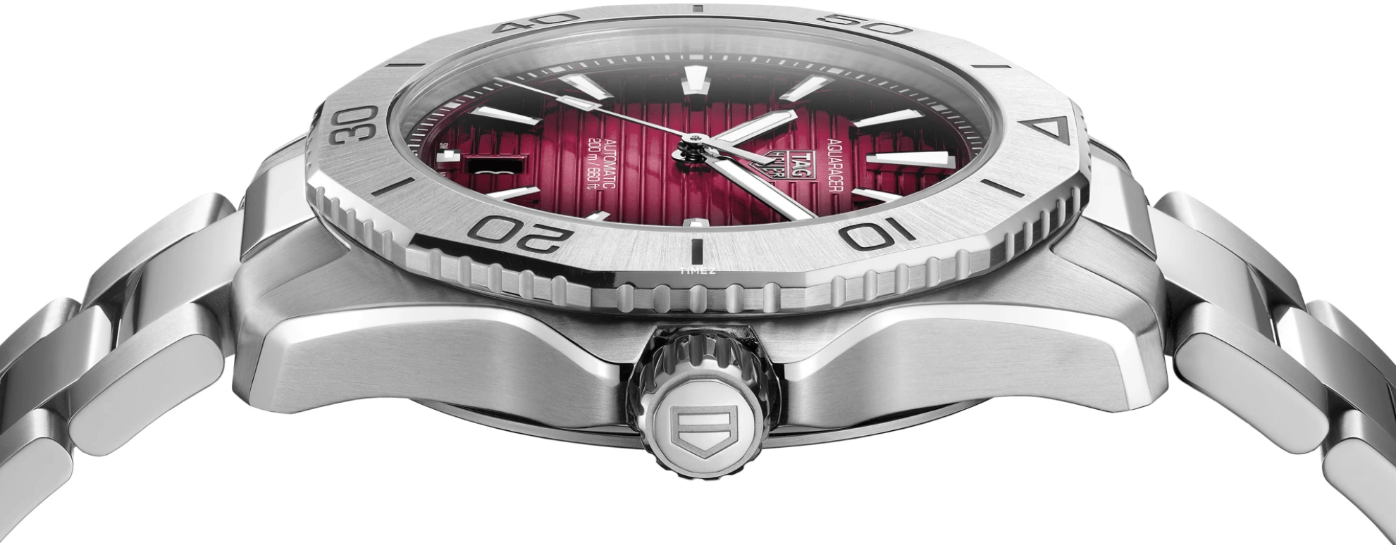 TAG Heuer,Aquaracer 40mm,40mm,Stainless Steel,Red,Automatic,Day,42hours,WBP2114,WBP2114.BA0627
