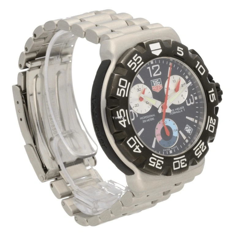 TAG Heuer,Formula 1 40mm,40mm,Stainless Steel,Black,Quartz,Chronograph,Day,CAC1110,CAC1110.BA0850