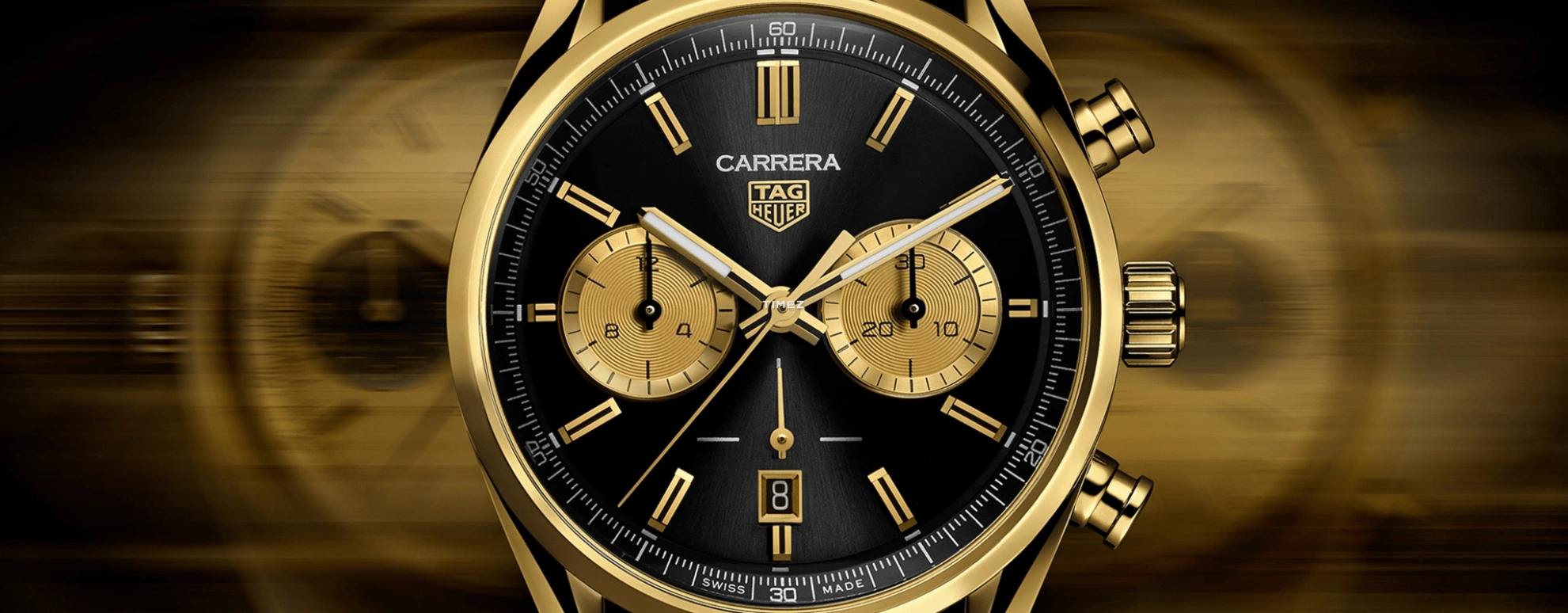 TAG Heuer,Carrera 42mm,42mm,Yellow Gold,Black,Automatic,Chronograph,Day,Jimmy Butler,CBN2044,CBN2044.FC8313