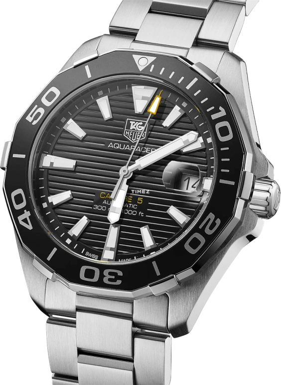 TAG Heuer,Aquaracer 41mm,41mm,Stainless Steel,Black,Automatic,Day,42hours,WAY221A,WAY221A.BA0928