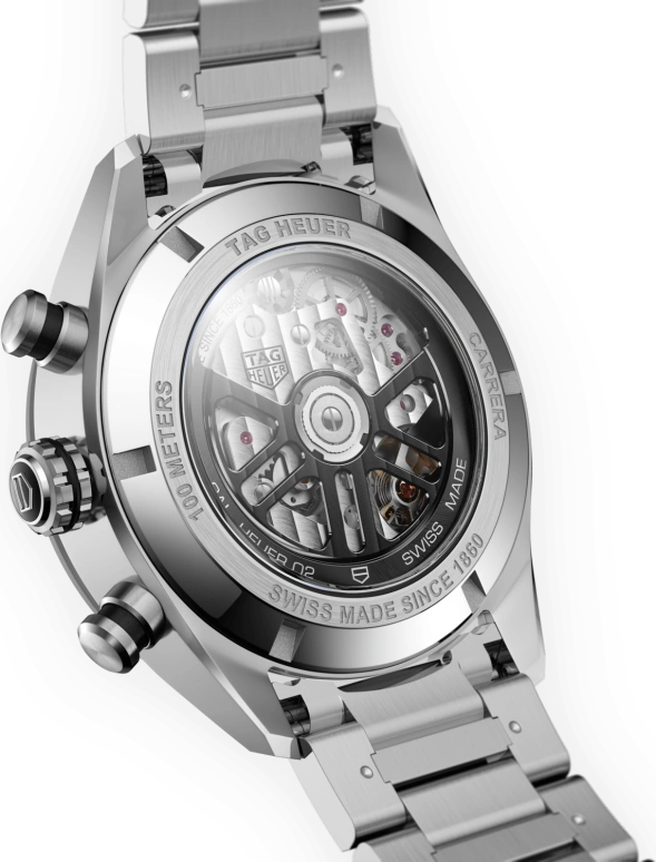 TAG Heuer,Carrera 44mm,44mm,Stainless Steel,Green,Automatic,Chronograph,Date,Column Wheel,CBN2A10,CBN2A10.BA0643