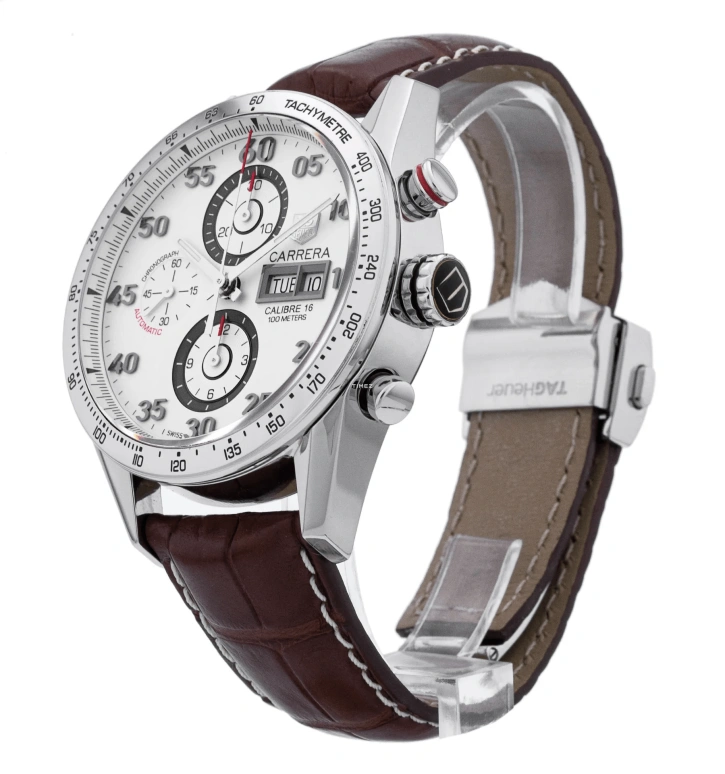 TAG Heuer,Carrera 43mm,43mm,Stainless Steel,White,Automatic,Chronograph,Date,Day,CV2A11,CV2A11.FC6236