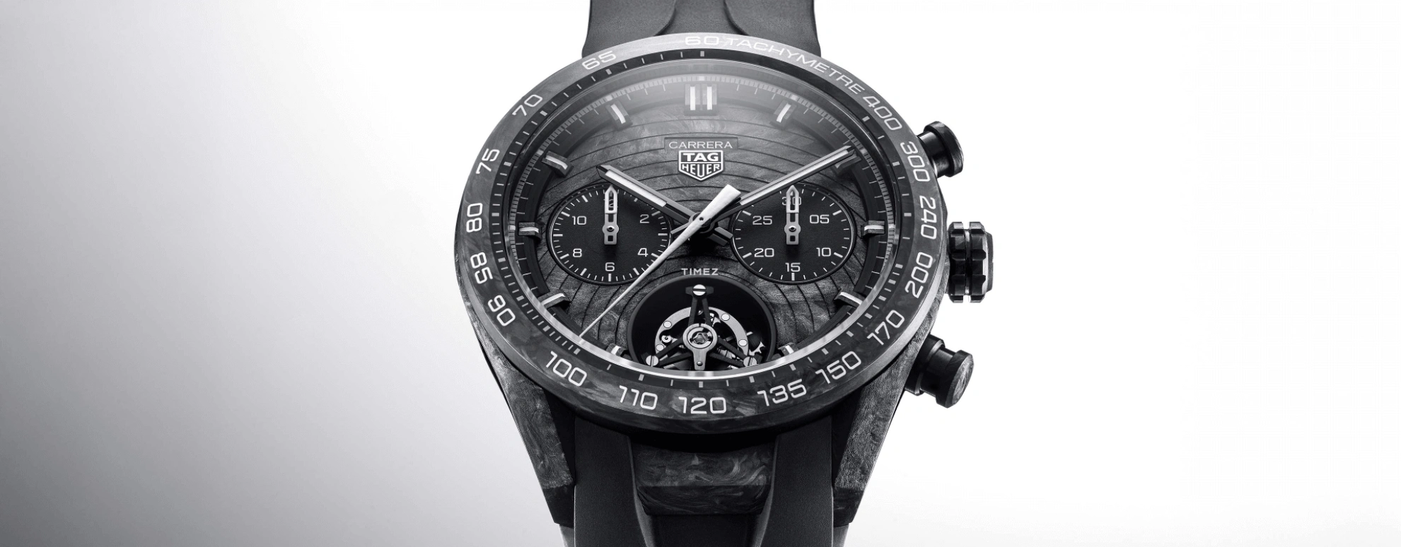 TAG Heuer,Carrera 44mm,44mm,Forged Carbon,Black,Automatic,Chronograph,Tourbillon,CBU5091,CBU5091.FT6305