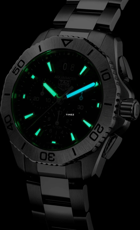 TAG Heuer,Aquaracer 40mm,40mm,Stainless Steel,Black,Quartz,Chronograph,Day,CBP1110,CBP1110.BA0627