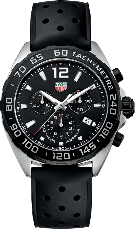 TAG Heuer,Formula 1 43mm,43mm,Stainless Steel,Black,Quartz,Chronograph,Date,CAZ1010,CAZ1010.FT8024