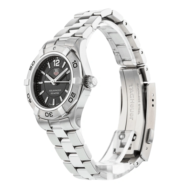 TAG Heuer,Aquaracer 27mm,27mm,Stainless Steel,Black,Quartz,Day,26280hours,WAF1410,WAF1410.BA0823