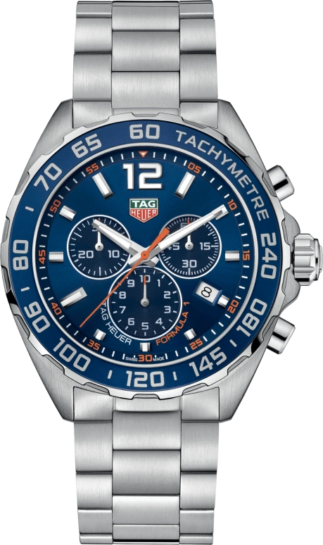 TAG Heuer,Formula 1 43mm,43mm,Stainless Steel,Blue,Quartz,Chronograph,Date,CAZ1014,CAZ1014.BA0842