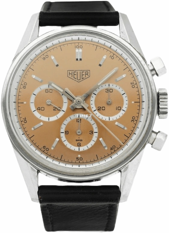 TAG Heuer,Carrera 41mm,41mm,Stainless Steel,Salmon,Handwound,Chronograph,40hours,CS3112,CS3112.BC0793