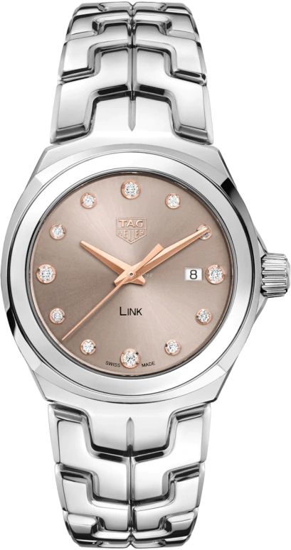 TAG Heuer,Link 32mm,32mm,Stainless Steel,Beige,Quartz,Date,Sapphire,WBC131E,WBC131E.BA0649