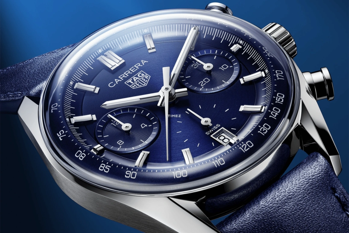 TAG Heuer,Carrera 39mm,39mm,Stainless Steel,Blue,Automatic,Chronograph,Day,CBS2212,CBS2212.FC6535