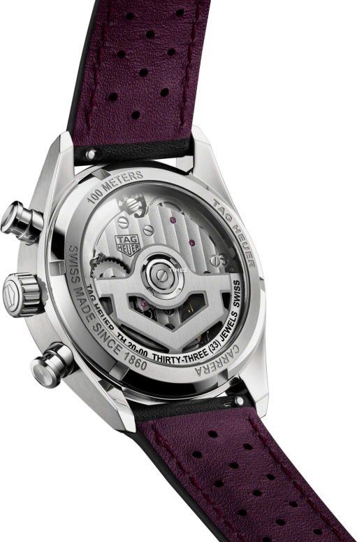 TAG Heuer,Carrera 39mm,39mm,Stainless Steel,Purple,Automatic,Chronograph,Day,CBS2219,CBS2219.FC6607