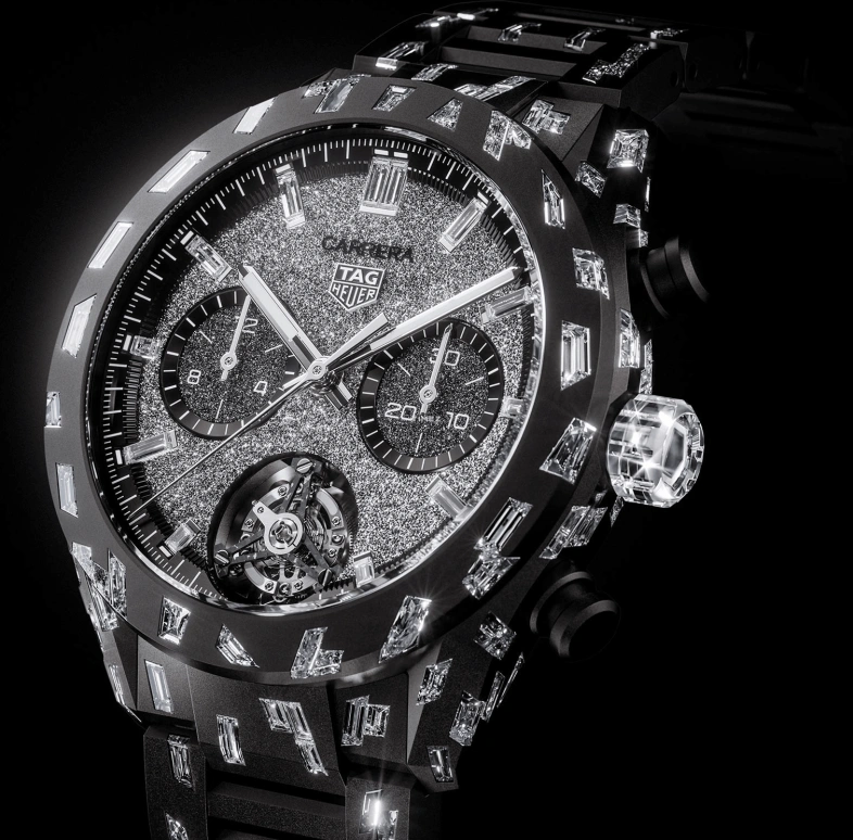 TAG Heuer,Carrera 44mm,44mm,Aluminium,Black,Automatic,Chronograph,Tourbillon,CBN5A91,CBN5A91.BZ0000