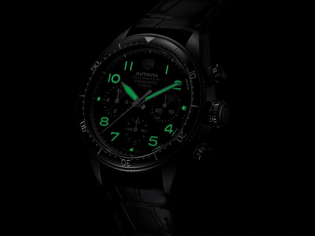 TAG Heuer,Autavia 42mm,42mm,Ceramic,Stainless Steel,Black,Automatic,Chronograph,Date,Column Wheel,CBE511C,CBE511C.FC8280