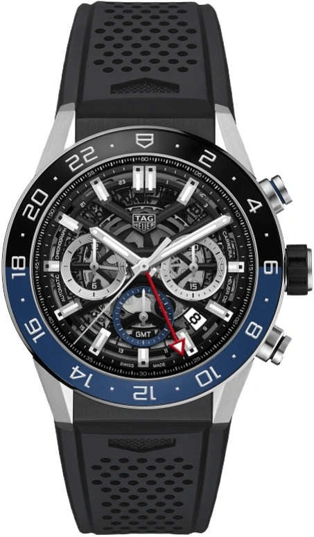 TAG Heuer,Carrera 45mm,45mm,Stainless Steel,Black,Automatic,Chronograph,Day,Dule Time,CBG2A1Z,CBG2A1Z.FT6157