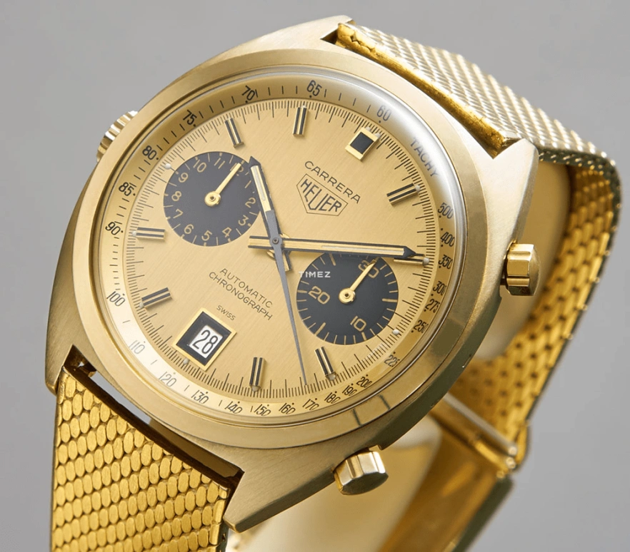 TAG Heuer,Carrera 38mm,38mm,Yellow Gold,Gold,Automatic,Chronograph,Day,Ryan Gosling,Ken,1158 CHN