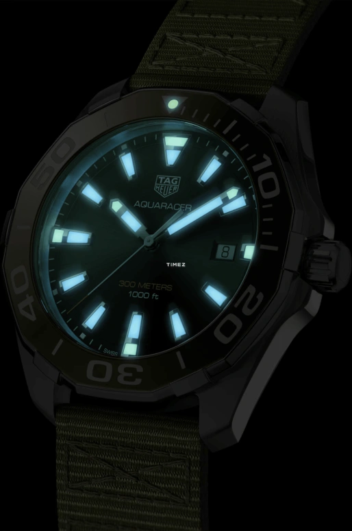 TAG Heuer,Aquaracer 43mm,43mm,Stainless Steel,Black,Quartz,Day,Sapphire,Crystal Glass,WAY101L,WAY101L.FC8222