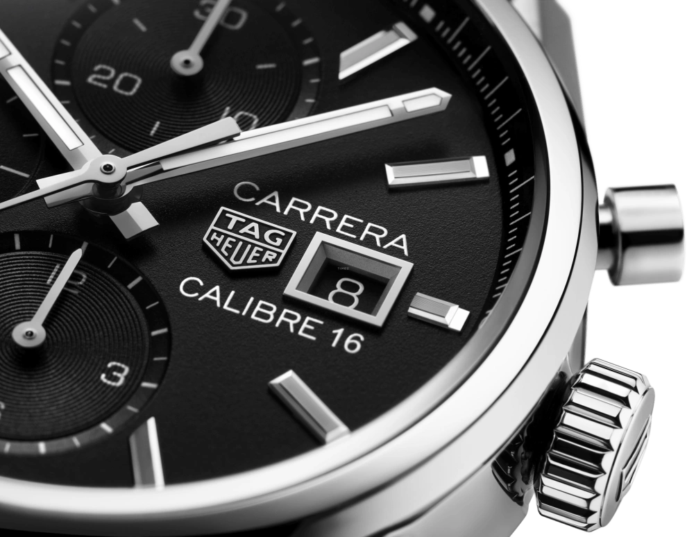 TAG Heuer,Carrera 41mm,41mm,Stainless Steel,Black,Automatic,Chronograph,Date,CBK2110,CBK2110.BA0715