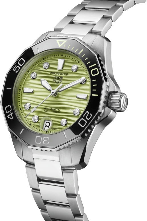 TAG Heuer,Aquaracer 36mm,36mm,Stainless Steel,Ceramic,Green,Automatic,Day,42hours,WBP231L,WBP231L.BA0618