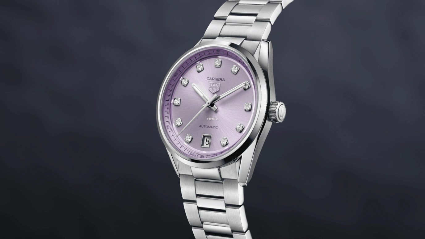 TAG Heuer,Carrera 36mm,36mm,Stainless Steel,Purple,Automatic,Day,46hours,WBN2319,WBN2319.BA0001