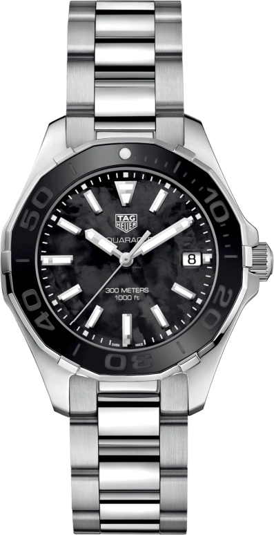 TAG Heuer,Aquaracer 35mm,35mm,Ceramic,Stainless Steel,Black,Quartz,Day,Sapphire,WAY131K,WAY131K.BA0748