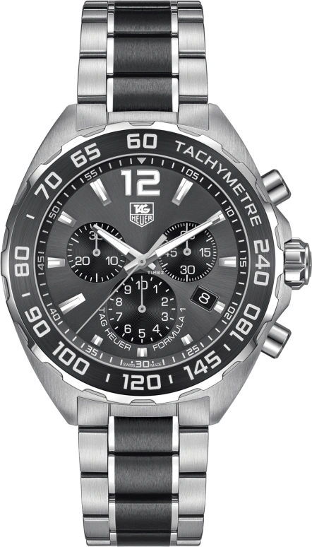 TAG Heuer,Formula 1 42mm,42mm,Stainless Steel,Grey,Quartz,Chronograph,Day,CAZ1111,CAZ1111.BA0878