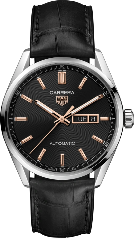 TAG Heuer,Carrera 39mm,39mm,Stainless Steel,Black,Automatic,Date,Day,WBN2013,WBN2013.FC6503
