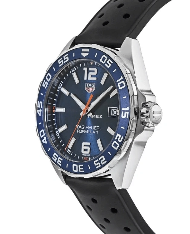 TAG Heuer,Formula 1 43mm,43mm,Stainless Steel,Blue,Quartz,Day,Sapphire,WAZ1010,WAZ1010.FT8024