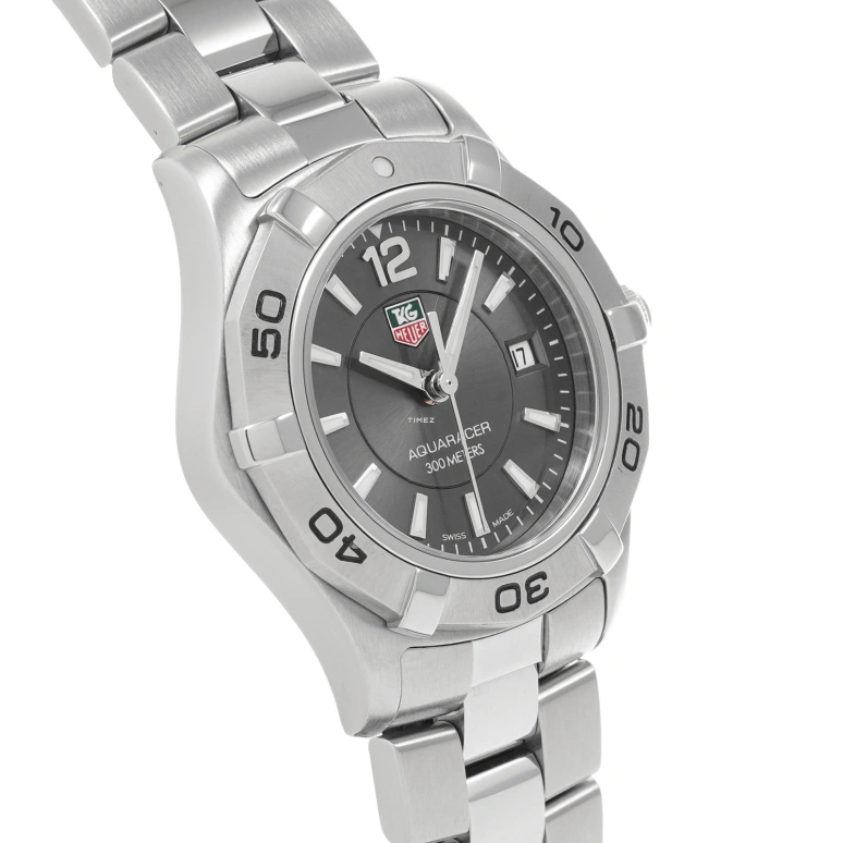 TAG Heuer,Aquaracer 28mm,28mm,Stainless Steel,Grey,Quartz,Day,Sapphire,WAF141E,WAF141E.BA0812