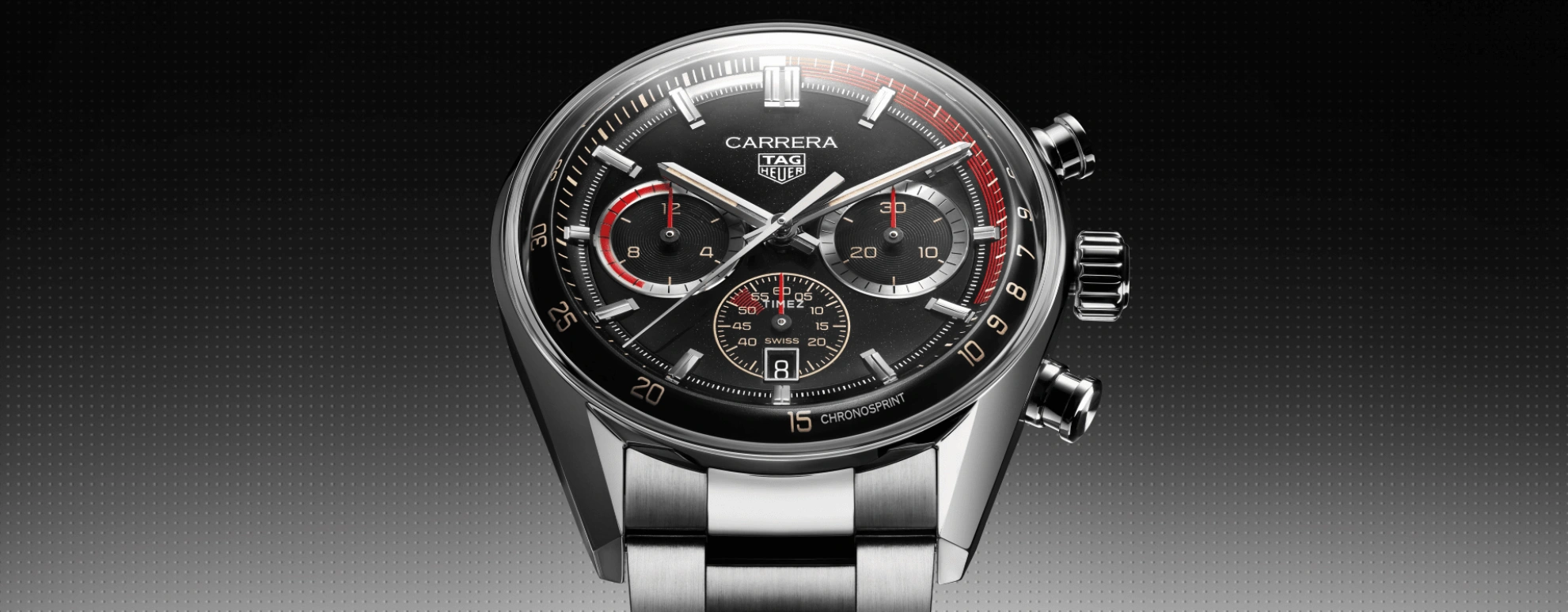 TAG Heuer,Carrera 42mm,42mm,Stainless Steel,Black,Automatic,Chronograph,Day,CBS2015,CBS2015.EB0381