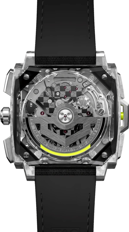 TAG Heuer,Monaco 41x41mm,41x41mm,TH-Titanium,Transparent,Grey,Automatic,Chronograph,Rattrapante,CBW2185,CBW2185.FC8350