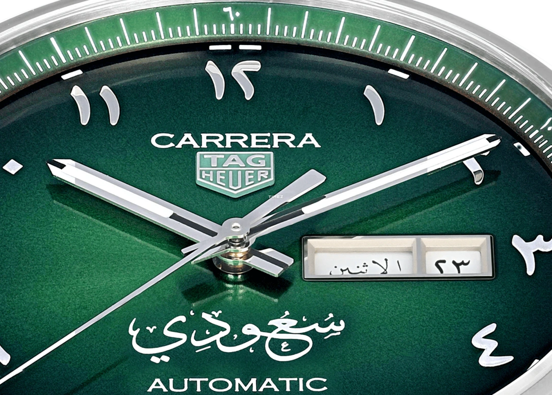 TAG Heuer,Carrera 41mm,41mm,Stainless Steel,Green,Automatic,Date,Day,WBN2018,WBN2018.EB0366