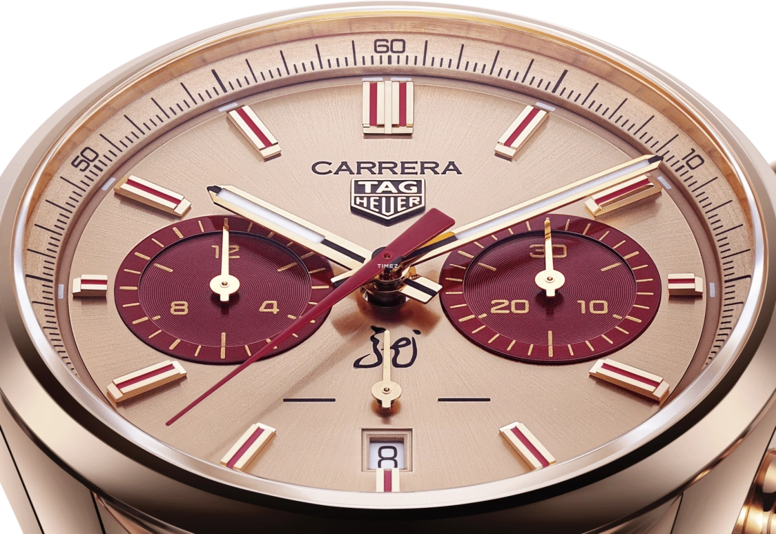 TAG Heuer,Carrera 42mm,42mm,Rose Gold,Rose Gold,Red,Automatic,Chronograph,Day,CBN2048,CBN2048.FC8323