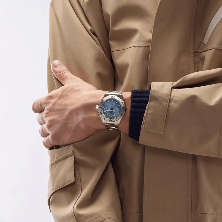 TAG Heuer,Aquaracer 40mm,40mm,Stainless Steel,Blue,Quartz,Chronograph,Day,CBP1112,CBP1112.BA0627