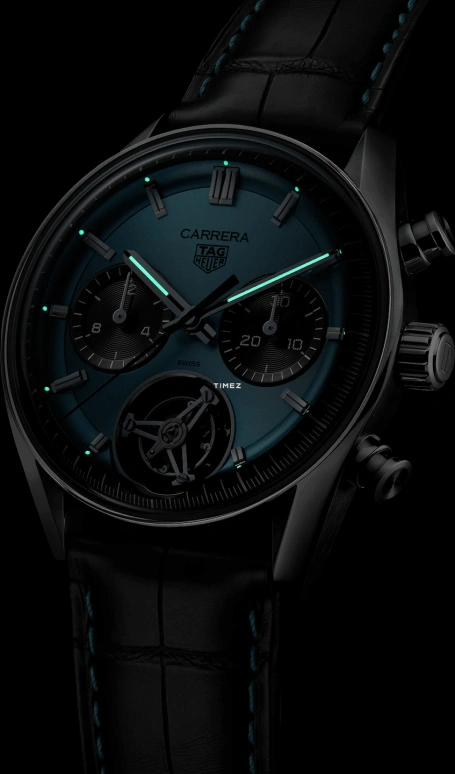 TAG Heuer,Carrera 42mm,42mm,Stainless Steel,Blue,Black,Automatic,Chronograph,Tourbillon,CBS5014,CBS5014.FC6573